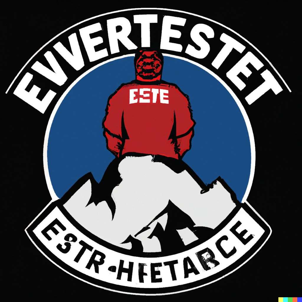someone gazing at Mount Everest, NHL team emblem design
